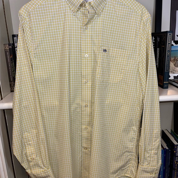 Southern Tide Yellow Checkered Shirt - Picture 1 of 6